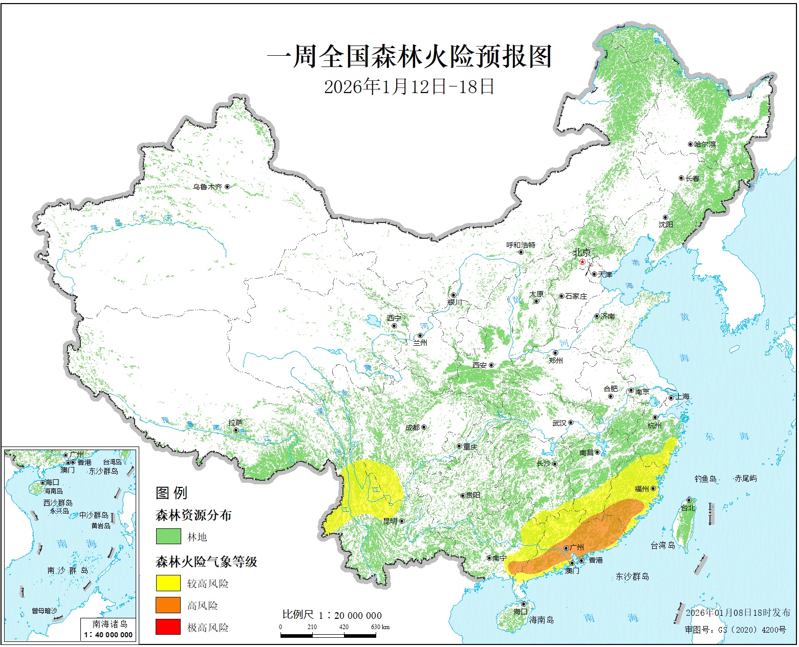 一周全国森林草原火险预测（2026年第2期）